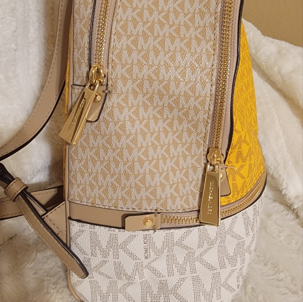 Michael Kors Authentic Rhea Logo MD Backpack - Picture 4 of 5